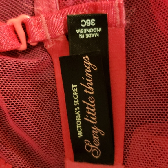 Victoria's Secret Sexy Little Things Hot Pink Sheer Apron Negligee Linge… - Picture 9 of 9